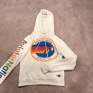 Selling a Aviator Nation hoodie! In a size xs! The color is vintage white!